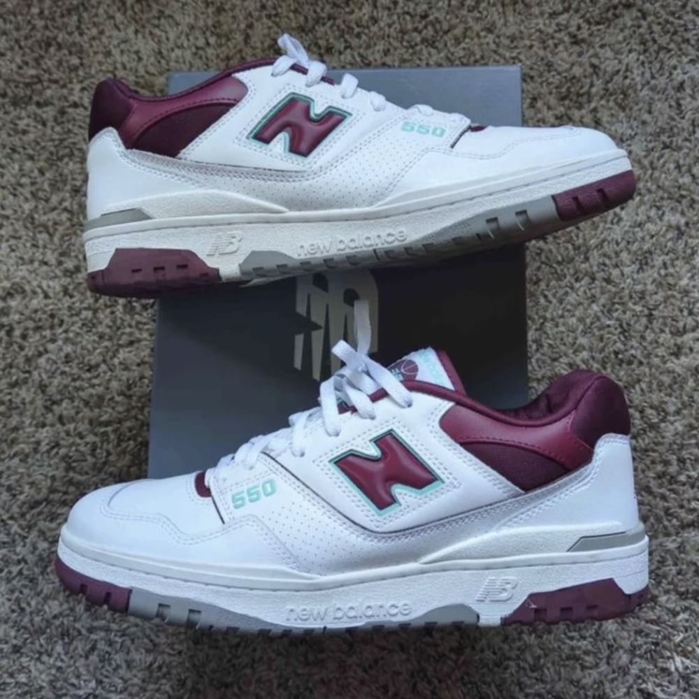 550 'BURGUNDY TURQUOISEWHITE/BURGUNDY/TURQUOISE